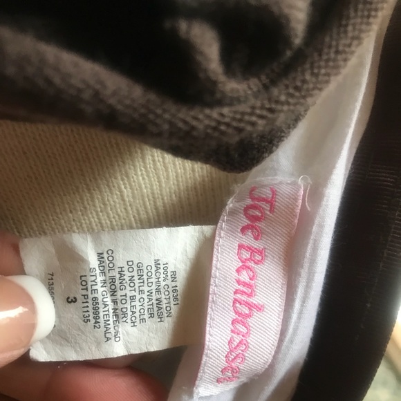 Brown & Cream stripe & Floral Flowing skirt sz 3 - Picture 4 of 4